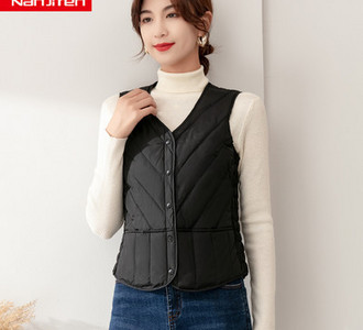 Testre szabott női mellény steppelt hatással