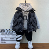 Steppelt gyerekmellény fiúknak magas gallérral