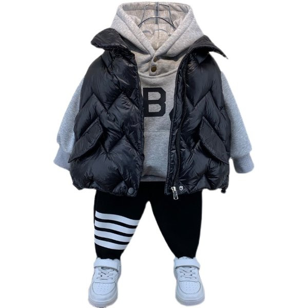 Steppelt gyerekmellény fiúknak magas gallérral