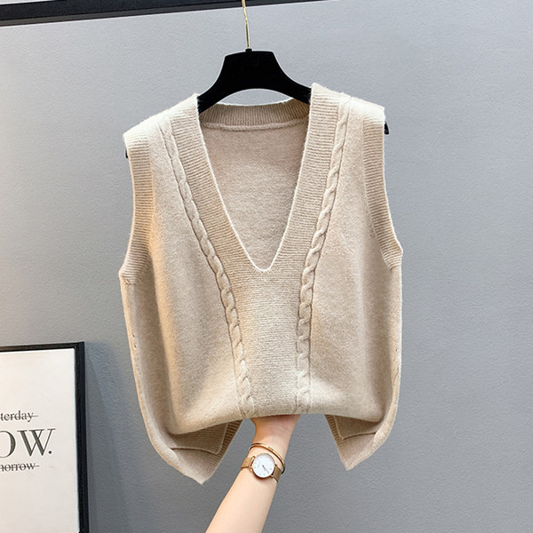 Naiste vabaaja vest spits-kaelusega - sobib talveks