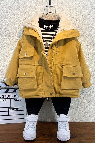 Sooja voodri ja taskutega laste jope poistele