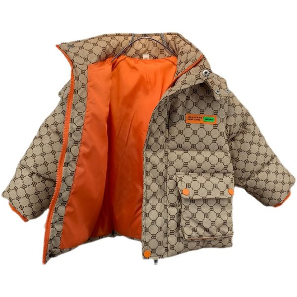 Téli gyerek melegítő kapucnival és zsebekkel fiúknak