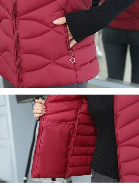 Γυναικείο γιλέκο με κουκούλα και τσέπες σε πολλά χρώματα