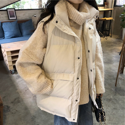 Lai taskutega puuvillane vest talveks