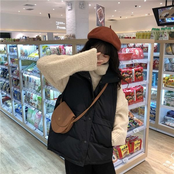 Lai taskutega puuvillane vest talveks