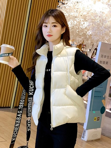 Χειμερινό κλασικό γιλέκο με ψηλό γιακά