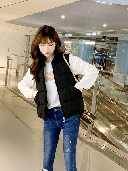 Χειμερινό κλασικό γιλέκο με ψηλό γιακά