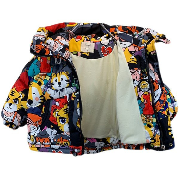 Új modell gyerekkabát színes rátéttel és kapucnival fiúknak