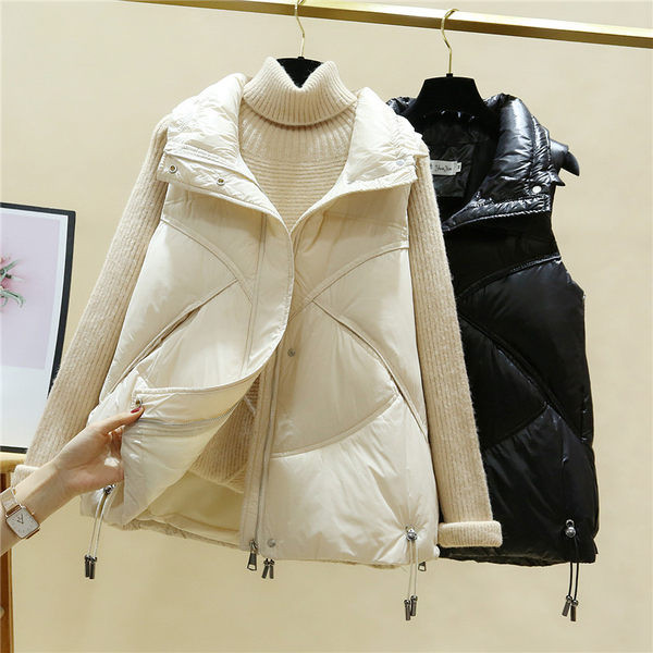 Kerge puuvillane vest luku ja lipsudega