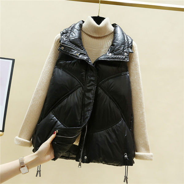 Kerge puuvillane vest luku ja lipsudega