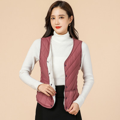 Testre szabott pamutmellény gombokkal és meleg béléssel