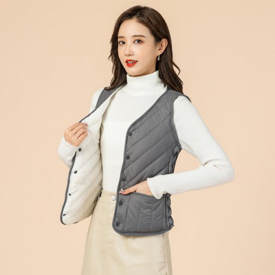 Testre szabott pamutmellény gombokkal és meleg béléssel