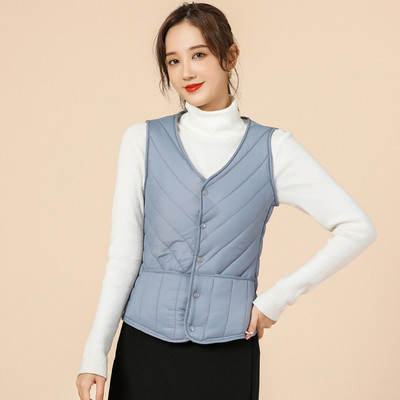 Testre szabott pamutmellény gombokkal és meleg béléssel