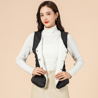 Testre szabott pamutmellény gombokkal és meleg béléssel