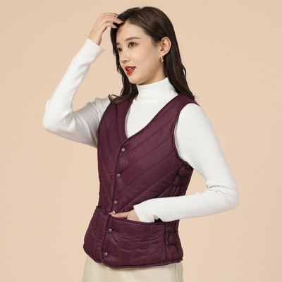 Testre szabott pamutmellény gombokkal és meleg béléssel