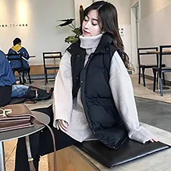 Φαρδύ μοντέλο ζεστό βαμβακερό γιλέκο με κουμπιά