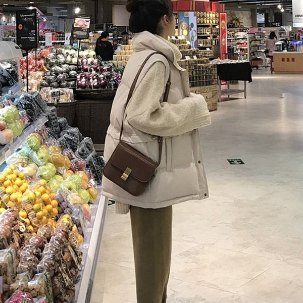 Φαρδύ μοντέλο ζεστό βαμβακερό γιλέκο με κουμπιά