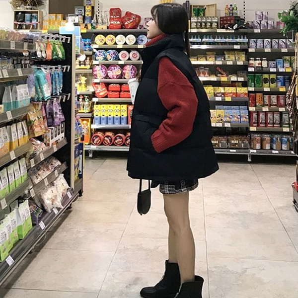 Φαρδύ μοντέλο ζεστό βαμβακερό γιλέκο με κουμπιά