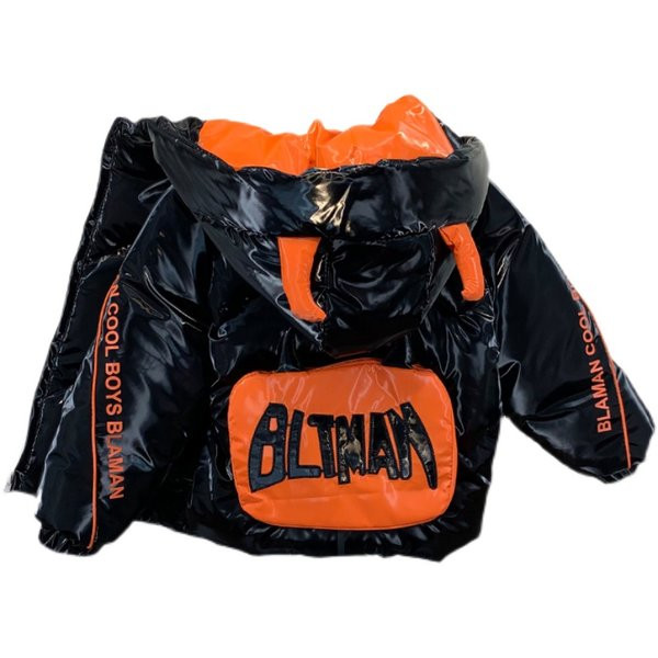 Gyermek téli kabát fényes hatással és 3D elemmel