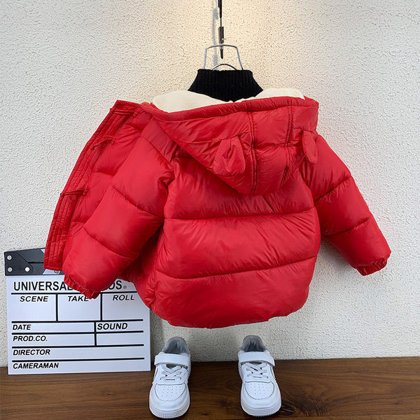 Παιδικό μπουφάν με κουκούλα και τρισδιάστατα στοιχεία