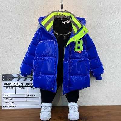 Gyermek téli kabát kapucnis fiúknak többféle színben