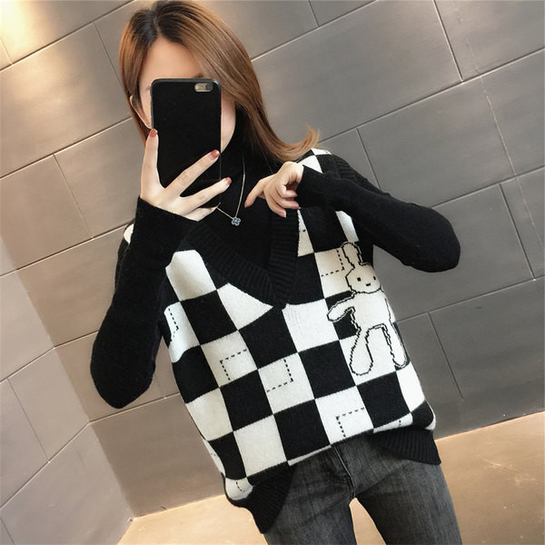 Γυναικείο πλεκτό γιλέκο με λαιμόκοψη spitz - διαφορετικά χρώματα