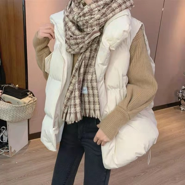 Ζεστό γυναικείο γιλέκο με φερμουάρ - φαρδύ μοντέλο