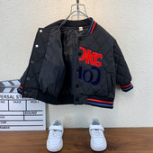 Gyermek őszi-téli kabát fiúknak steppelt hatással