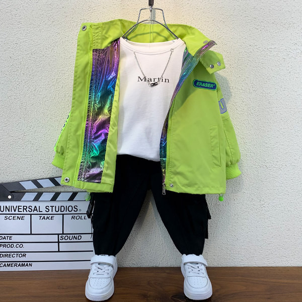 Talvine kapuutsiga lastejope poistele kahes värvitoonis