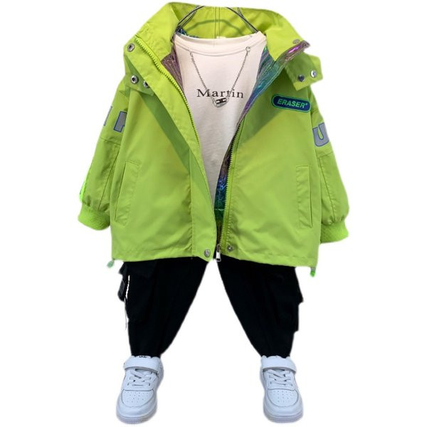 Talvine kapuutsiga lastejope poistele kahes värvitoonis