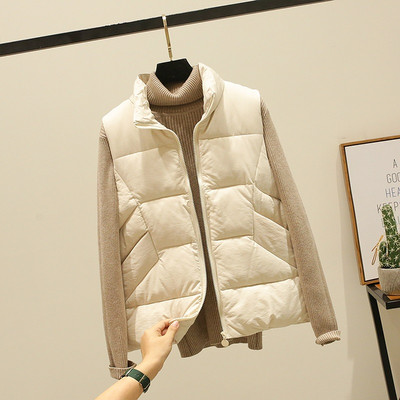 Őszi-téli vastag női mellény cipzárral