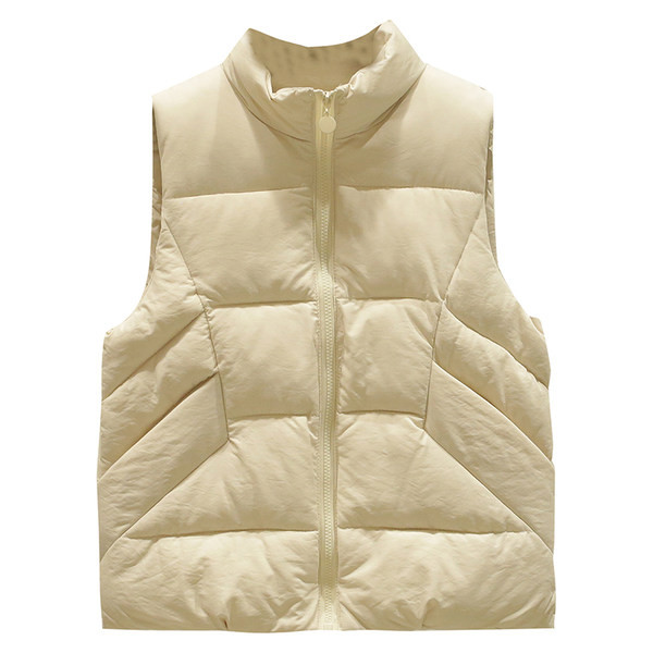 Őszi-téli vastag női mellény cipzárral