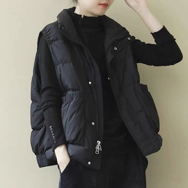 Βαμβακερό γιλέκο φθινοπώρου-χειμώνα με φερμουάρ