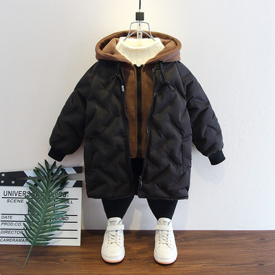 Kapuutsi ja lukuga talvine lastejope - poistele