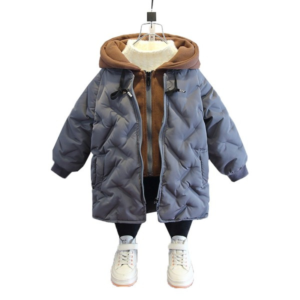 Kapuutsi ja lukuga talvine lastejope - poistele