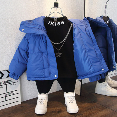 Egyszínű, gombos gyerekdzseki