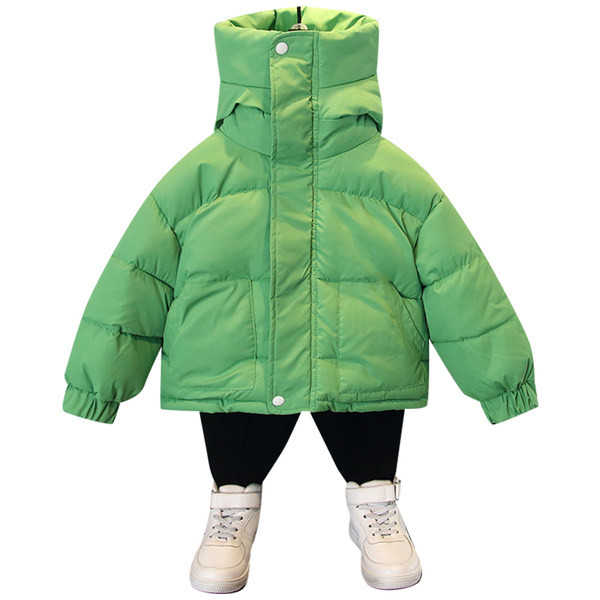 Egyszínű, gombos gyerekdzseki