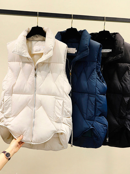 Női mellény zsebekkel és cipzárral három színben