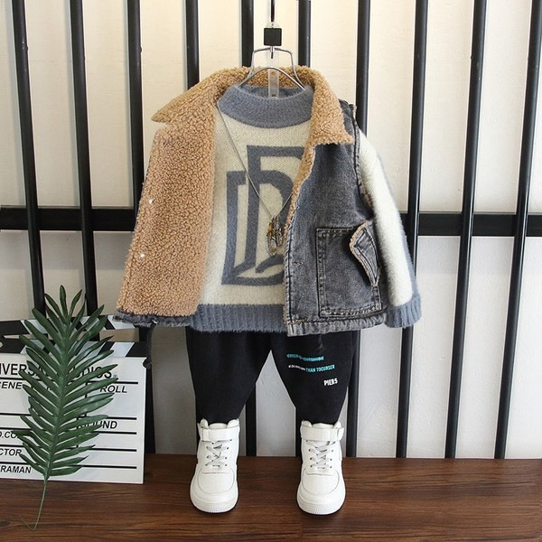 Új modell gyerek farmer dzseki - puha béléssel