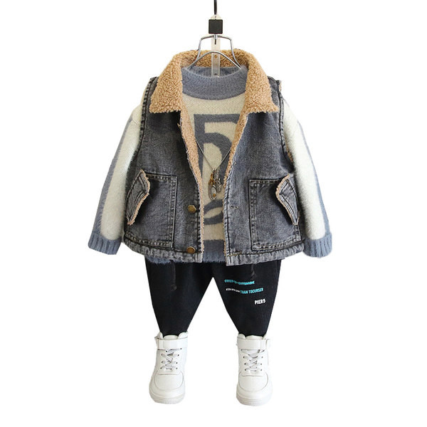 Új modell gyerek farmer dzseki - puha béléssel