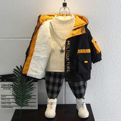 Téli gyerekdzseki meleg béléssel és zsebekkel