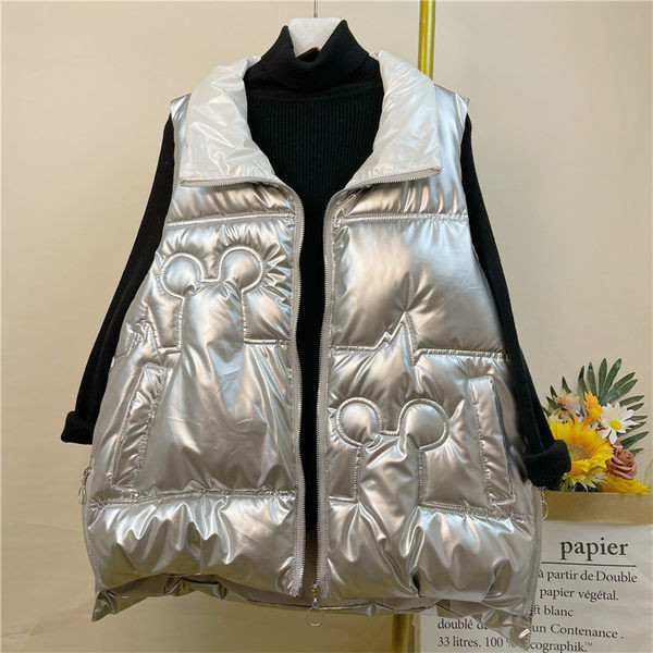 Fényes hatású őszi-téli mellény