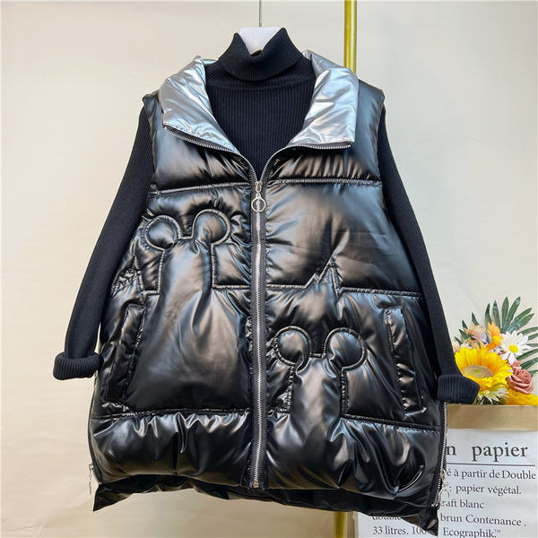 Fényes hatású őszi-téli mellény