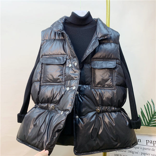 Γυναικείο γιλέκο με τσέπες σε τρία χρώματα