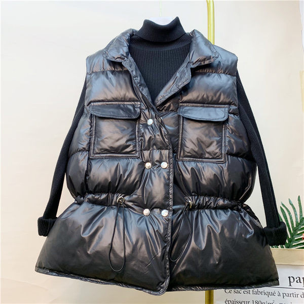 Γυναικείο γιλέκο με τσέπες σε τρία χρώματα