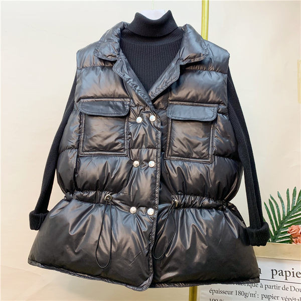 Γυναικείο γιλέκο με τσέπες σε τρία χρώματα