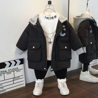 Modern gyerekdzseki kapucnis sima modell fiúknak