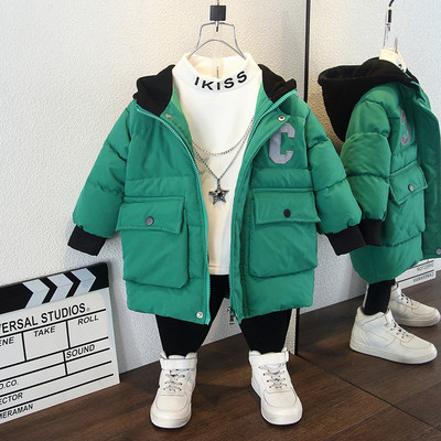 Modern gyerekdzseki kapucnis sima modell fiúknak