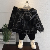 Gyermek melegítő meleg béléssel és színes mintával