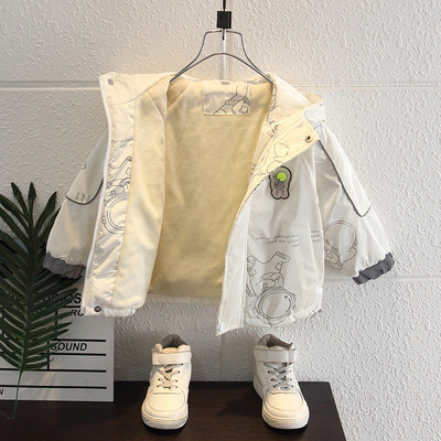 Gyermek melegítő meleg béléssel és színes mintával